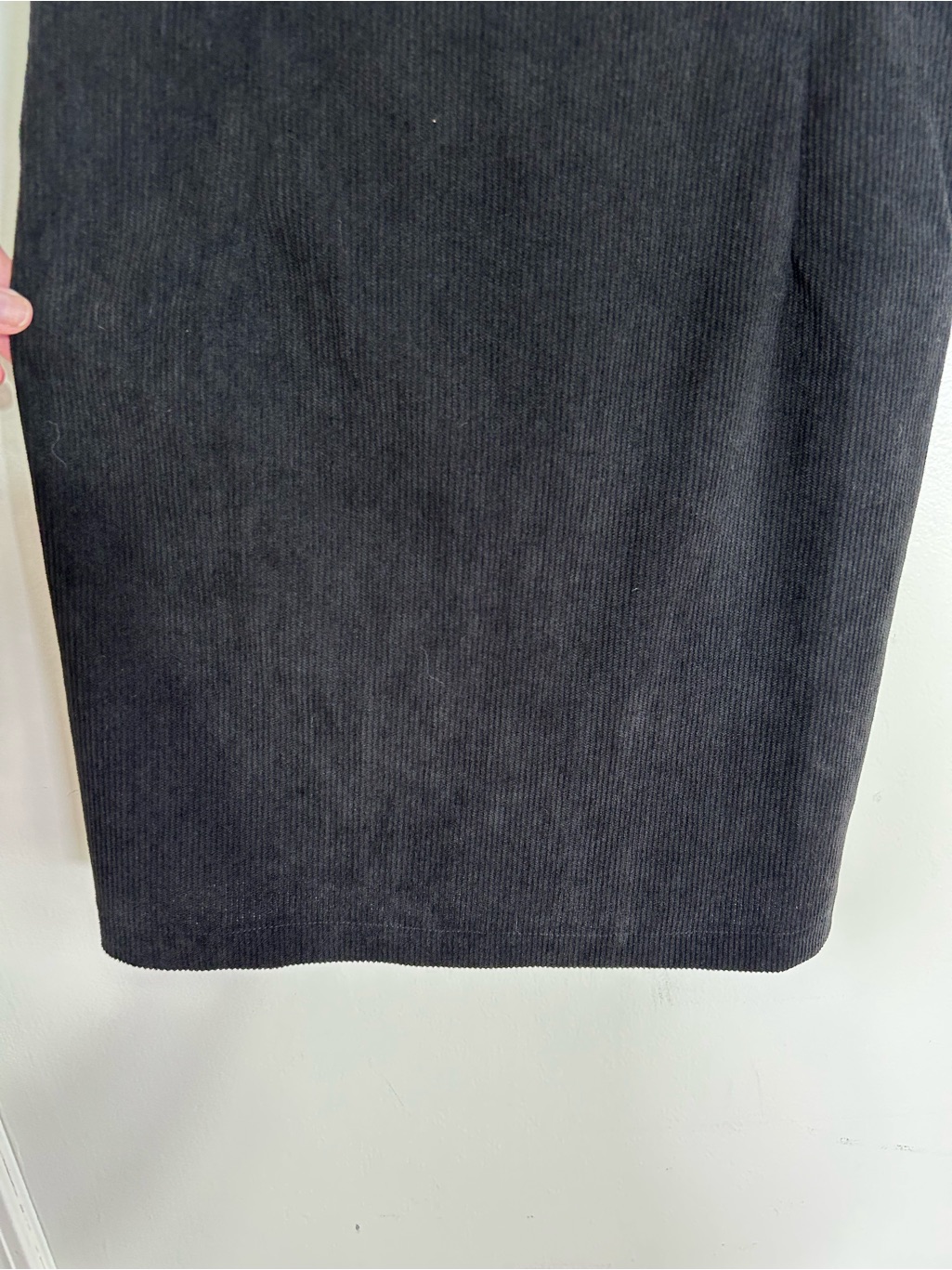 Allegra K Corduroy Overall Pinafore Skirt Women’s S Black Suspender Nwt — image 3 of 6